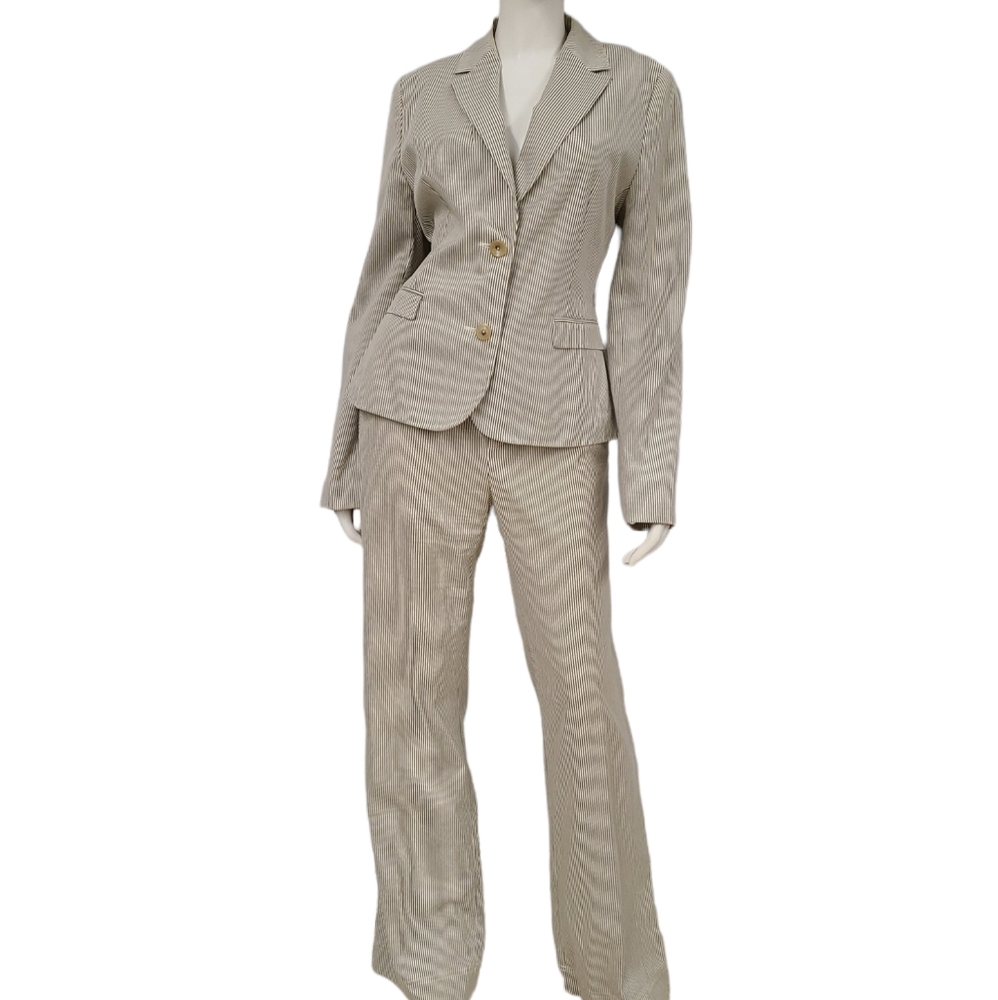 Banana Republic Striped Searsucker Suit Maternity size 10/12